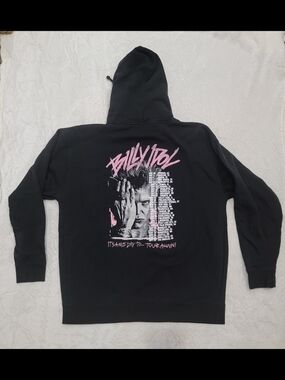 Billy Idol Pink Scratch 2025 NA Tour Hoodie
